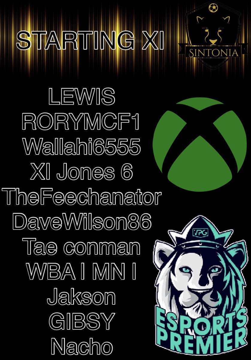 FCSintonia's tweet photo. Our lineup for tonight’s games: 
@VPGEurope @VPGPremier #FIFA23 #VPG #ProClubs https://t.co/yig8wM65Tt