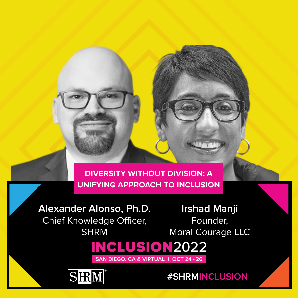 SHRM's tweet photo. Ever had to manage a situation where employees were discussing taboo topics? @SHRM_CKO and @IrshadManji share the value of discussing #diversity and how #managers can encourage taboo discussions. https://t.co/9YVb7NaG34 #SHRMINCLUSION #DEI #TalkingTaboo #TabooTalk https://t.co/BNQ0Tv1OG8