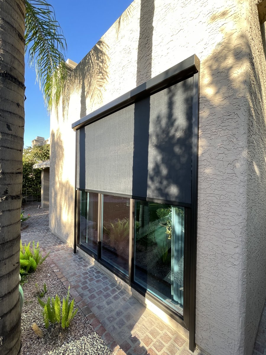 AZSunSolutions's tweet photo. Here at AZ Sun Solutions, we proudly provide sun screens for every home style and budget. 
➡️ Blocks 96% of UV rays
➡️ Prevents energy loss
➡️ Keeps your pets 🐶 IN and pests 🦗 OUT
➡️ Instantly decreases room temperature
➡️ 10-year warranty

#patioscreens #patio #windowscreeens https://t.co/3VMATHllTH