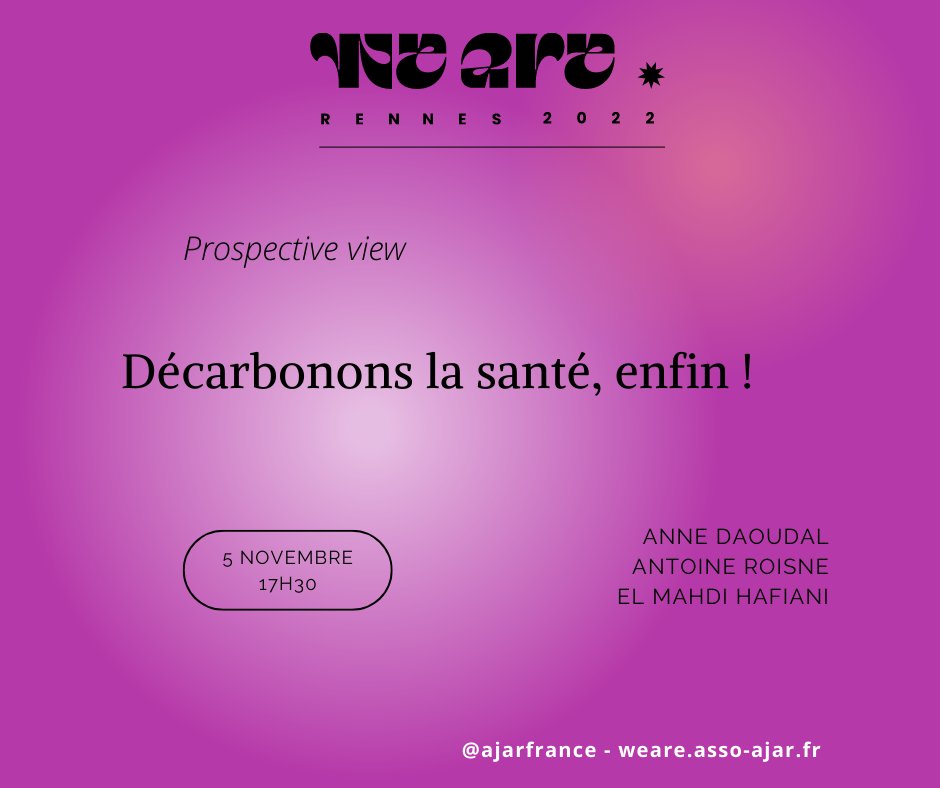 AJAR France 🇫🇷 (@ajarfrance) on Twitter photo Ce congrès disruptif organisé avec <a href="/SFARJeunes/">SFAR Jeunes</a> et <a href="/SNJeunesAR/">Syndicat National des Jeunes Anesth-Réa</a>, amène à débattre sur différentes facettes de notre exercice (qualité de vie, modes d’exercice, facteurs humains, écologie, nouvelles technologies ...) et cherche à ouvrir les horizons de notre spécialité ! Ce congrès disruptif organisé avec <a href="/SFARJeunes/">SFAR Jeunes</a> et <a href="/SNJeunesAR/">Syndicat National des Jeunes Anesth-Réa</a>, amène à débattre sur différentes facettes de notre exercice (qualité de vie, modes d’exercice, facteurs humains, écologie, nouvelles technologies ...) et cherche à ouvrir les horizons de notre spécialité !