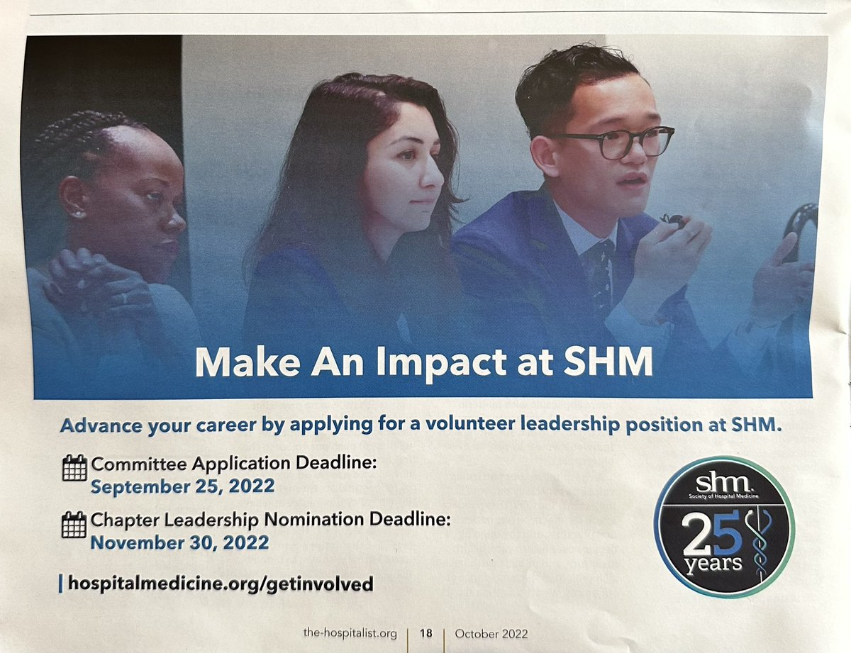 evsiau's tweet photo. Stumbled upon this on The Hospitalist  October 2022 publication:
Make an Impact at @SocietyHospMed!
https://t.co/9cTbldkgJn https://t.co/CP3zB4aAfA
