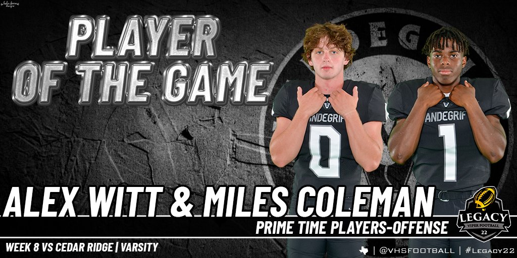 Big Congrats goes out to our Offensive Players of the Game vs. Cedar Ridge ⭐️⭐️ @bbuchanan_12 @Ian_Reed72 @Milescoleman14 @alexpwitt