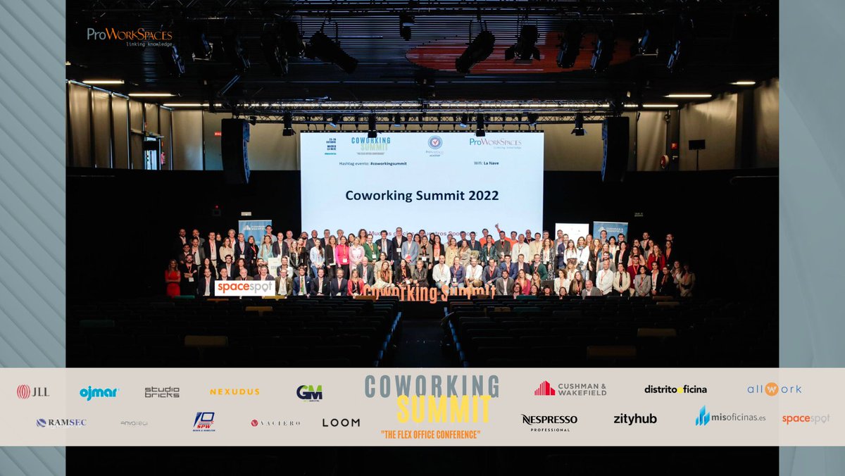 ACW_asociacion's tweet photo. Cerramos este gran día con esta imagen. #coworkinksummit #MoveToFlex #flexoffice 

Damos un especial agradecimiento a sponsors, plataformas asociadas y proveedores asociados.

¡Os esperamos mañana! https://t.co/tTuwKFap4f