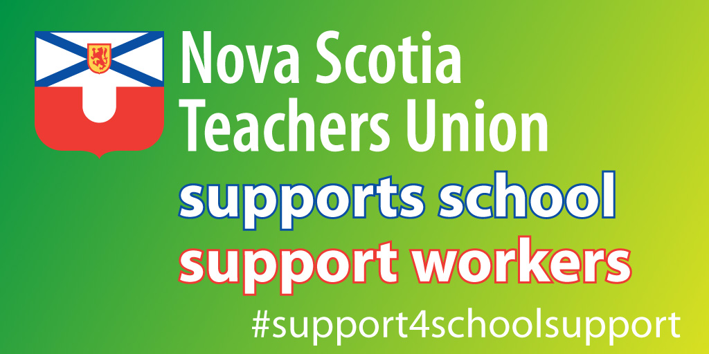 NSTeachersUnion's tweet photo. The NSTU extends its solidarity and support to school support workers fighting for equal pay for equal work. 

@NSGEU @NS_Labour 

#support4schoolsupport https://t.co/zJWgzfnZN2