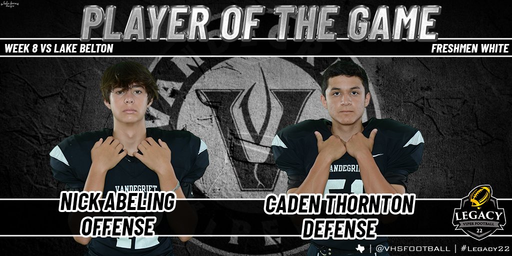 Congrats goes out to our 9th grade team Players of the game for last weeks' games vs. CR and Lake Belton 😎