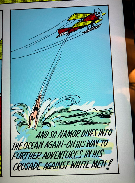 Rappel important: ceci est la dernière case de la première apparition de NAMOR dans Fantastic Four.