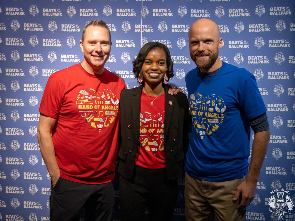 BandofAngelsKC's tweet photo. We are still ecstatic from the success of Beats by the Ballpark!  Emcee @hartzell965 set the evening's tone for an ENERGETIC night of community &amp; philanthropy!  Special thanks to our presenting sponsor @UMBBank for supporting Band of Angels &amp; the Emerging Leaders Board!😇 https://t.co/xnO7kfzUcK