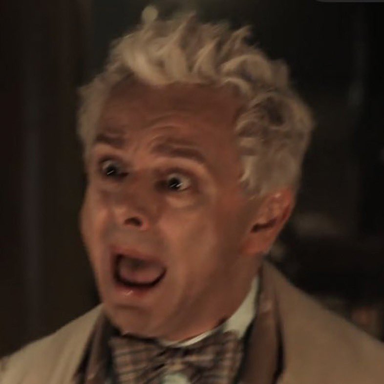 msdtreact's tweet photo. aziraphale michael sheen sheen screaming reaction photo meme https://t.co/WA6XzzLvXZ