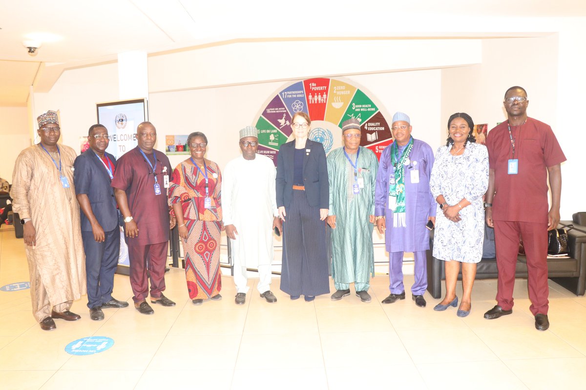 natpopcom's tweet photo. In preparation for the #2023Census, the Chairman of NPC, Hon. Nasir Isa Kwarra and his team, today, 25th October, 2022 paid a courtesy visit to the UNFPA Resident Representative in Nigeria, @ullamuller at the UN House, Abuja.
#LeaveNoOneBehind 
#YouCountBeCounted
@UNFPANigeria https://t.co/hjP5byIZvy
