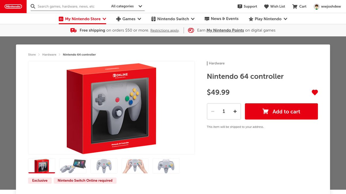 wwjoshdew's tweet image. I finally got one! errrr... two. lol #n64 #n64controller #NintendoSwitch