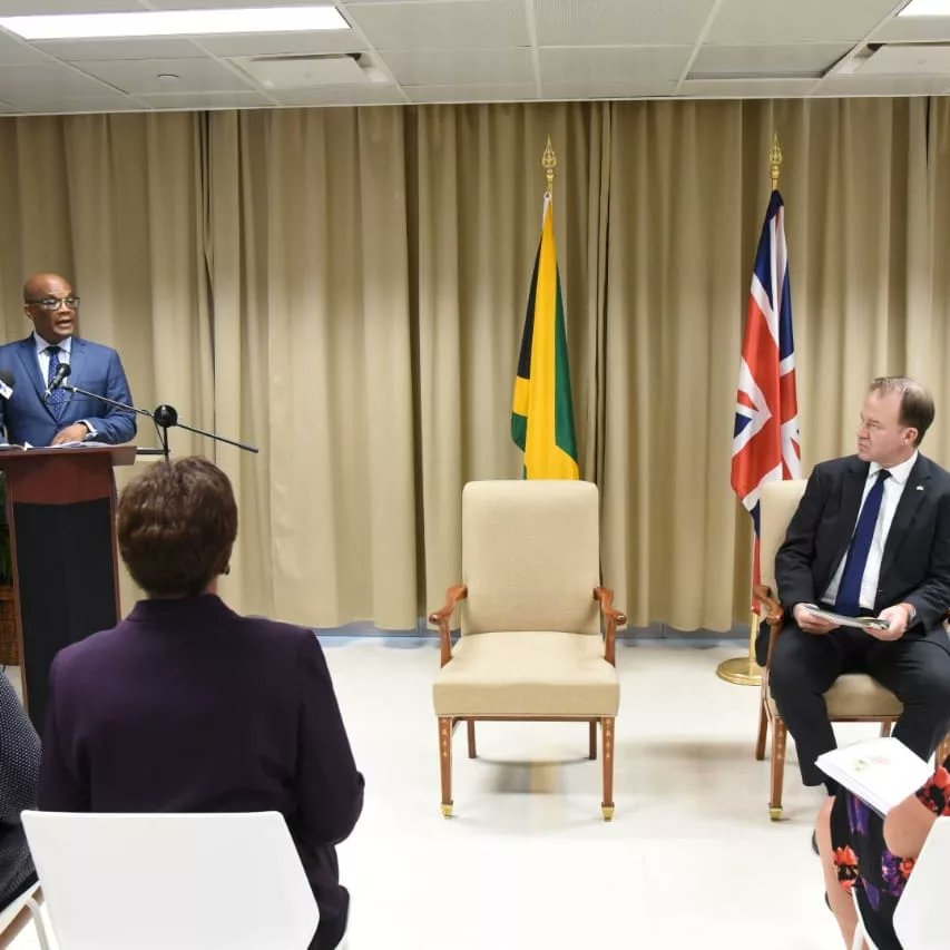 Minister Campbell was speaking @ am event which included the exchange of Commemorative Letters in observation of Jamaica/UK 60th Anniversary of Diplomatic Relations, with Sen. the Right Hon. Jesse Norman, State Minister, Foreign, Commonwealth & Development Office, UK (Oct. 25).