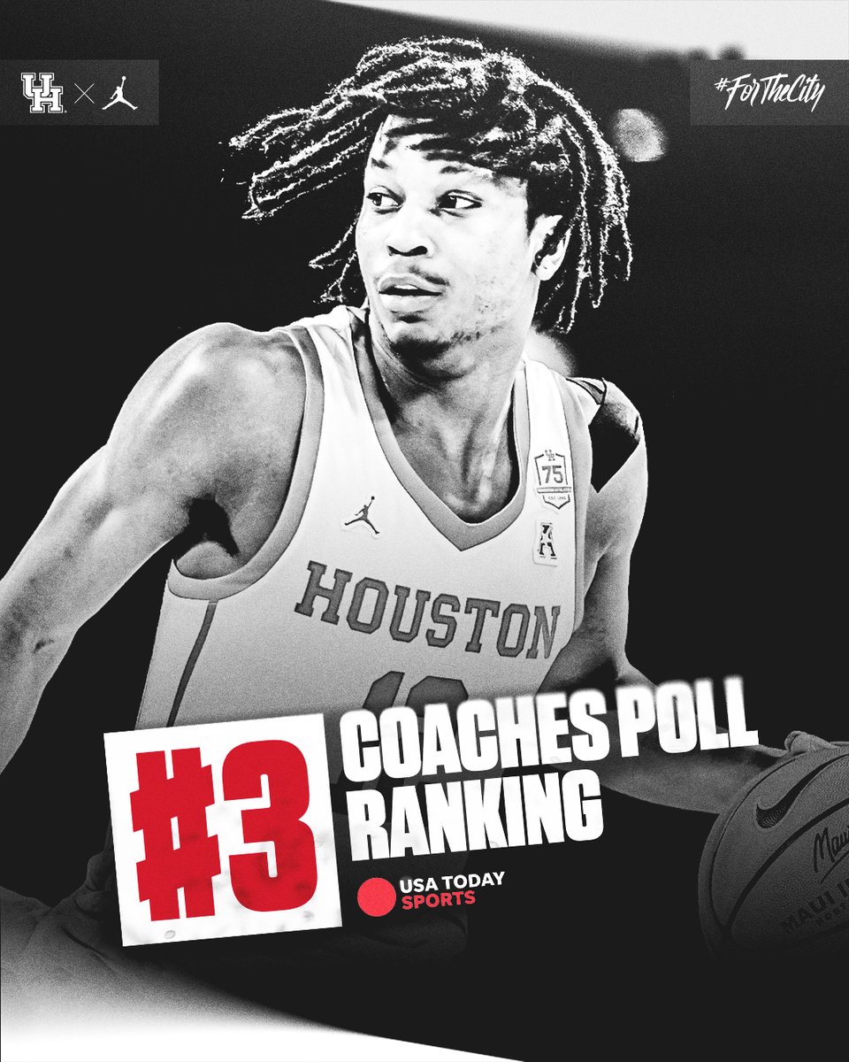7️⃣1️⃣3️⃣ pts in <a href="/usatodaysports/">USA TODAY Sports</a> Coaches Preseason Top 25... We like the sound of that!

<a href="/UHouston/">University of Houston</a> at #️⃣3️⃣ in poll

#ForTheCity x #GoCoogs

🔗 – bit.ly/3D9uFne