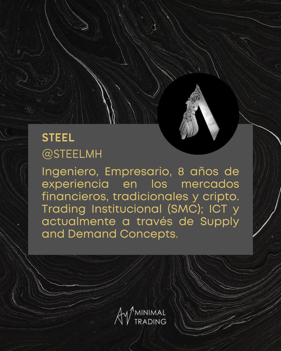 MinimalTrading_'s tweet image. Ya sigues a @SteelMH es parte de nuestro equipo de maestros en la comunidad #MinimalTrading #Bitcoin $BTC