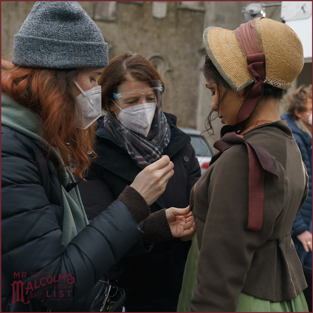 #mrmalcolmslist Crew Spotlights 🎥

Costume Pam Downe 

‘Liberation from historical accuracy meant more freedom to lean into the clothes as a storytelling tool. Generally at that time in British society paler colors were what was fashionable, I wanted to use color much more...’