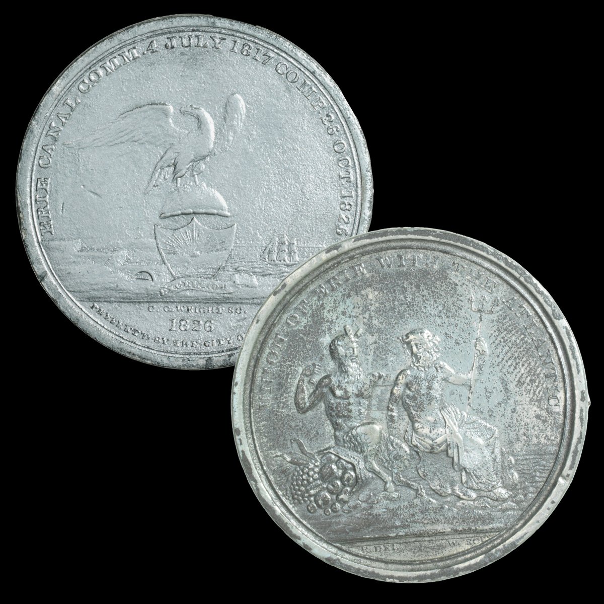 nysmuseum's tweet photo. #OnThisDay in NYS History!
October 26, 1825
The Erie Canal officially opens. 

Commemorative Medal, 1825
Pewter
NYSM Collection, H-1949.8.1

________
Make your October "historic" by visiting the "October is New York State History Month" website: https://t.co/1sH23OYLZy https://t.co/bP5zaJ6j6Y
