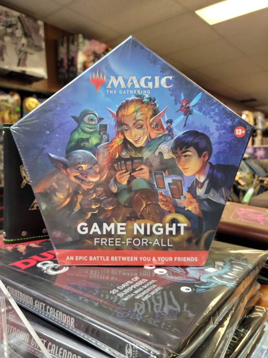 GeekOnNWA's tweet photo. Magic the Gathering Free-For-All is here!
Pick one of five different decks, each with its own personality, then battle your friends and family in 1v1 bouts, or multi-player melee. #rpg #DnD #boardgames #games https://t.co/WX59jUMx2A