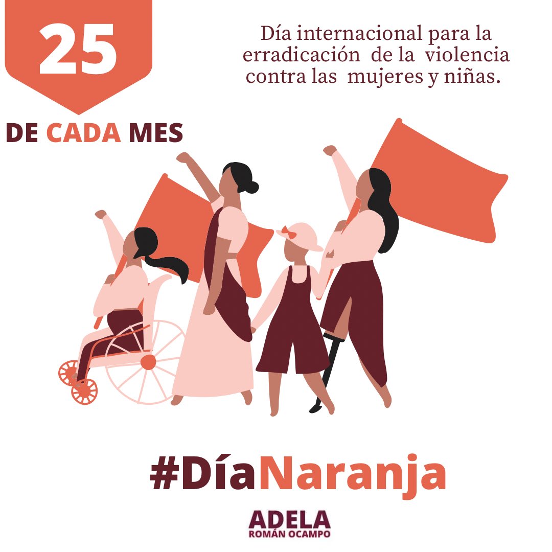 Este #DiaNaranja me uno al llamado a la NO violencia contra las mujeres y niñas; es compromiso de todas y todos la construcción de un estado donde podamos vivir seguras y libres de violencia.