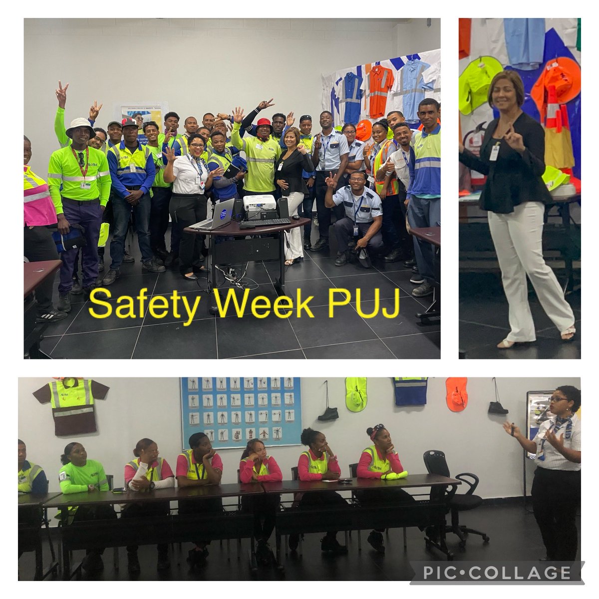 Mturbl's tweet photo. At United, Safety is our first core.  We are celebrating and supporting Aviam Safety week at PUJ airport #weareunited #beingunited #safetyculture #more2come https://t.co/wLJ1QVSMV0