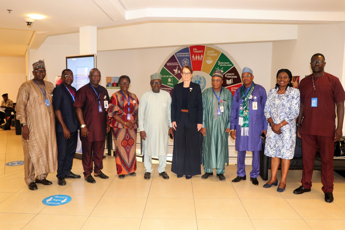 natpopcom's tweet photo. In preparation for the #2023Census, the Chairman of NPC, Hon. Nasir Isa Kwarra and his team, today, 25th October, 2022 paid a courtesy visit to the UNFPA Resident Representative in Nigeria, @ullamuller at the UN House, Abuja.
#LeaveNoOneBehind 
#YouCountBeCounted
@UNFPANigeria https://t.co/hjP5byIZvy