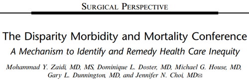 Tomorrow we kick off our 3rd year of the Disparity M&amp;M series at #iusurgery with a focus on #healthcareinequity and how it impacts our patients.

Check out our best practices published in the October '22 issue of <a href="/AnnalsofSurgery/">Annals of Surgery</a> (bit.ly/3stjJvz).

#match2022