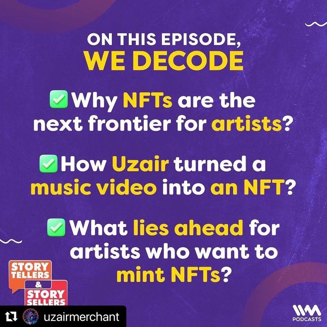 Kri8Labs's tweet photo. Multiple Award winning Director Uzair Merchant going behind the scenes on Canada’s First Music Video F-NFT- Stardust with Vineet Kanabar on the podcast episode of Story Tellers &amp; Story Sellers on IVM Podcasts &amp; Spotify

Listen to the podcast episode on 
https://t.co/kcC5721HN6 https://t.co/bsvtEClrBV