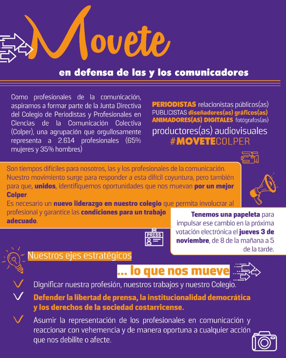 Grettelu's tweet photo. #Movete nació del interés de las y los colegiados y así establecimos nuestras propuestas. ¡#Movete que se viene el cambio! https://t.co/kBFV13B7C3