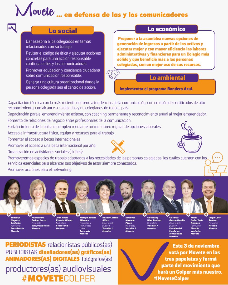 Grettelu's tweet photo. #Movete nació del interés de las y los colegiados y así establecimos nuestras propuestas. ¡#Movete que se viene el cambio! https://t.co/kBFV13B7C3