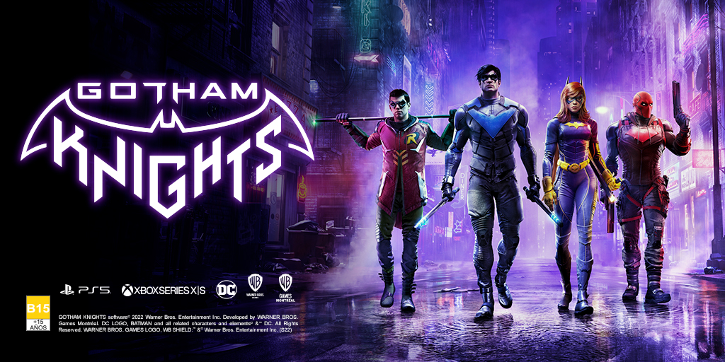 AquistarMX's tweet photo. La ciudad ahora tiene nuevos Caballeros 💪Únete a Red Hood, Robin, Batgirl y Nightwing para hacer justicia en Gotham 
#GothamKnights ya disponible 👉https://t.co/FUbnC6mOlr https://t.co/4TZ3d7A4LY