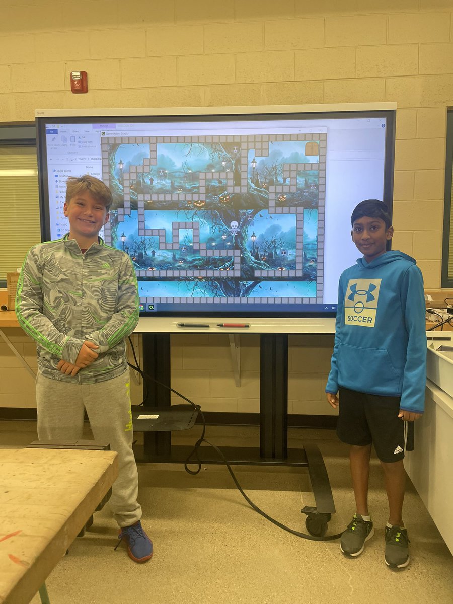 LSaraniecki's tweet photo. Students loved presenting their Halloween 👻 themed games using the software game maker . Students programmed , designed and created their own video games ! @ReutherCrusader #stem6 https://t.co/hIQyY4Skyk