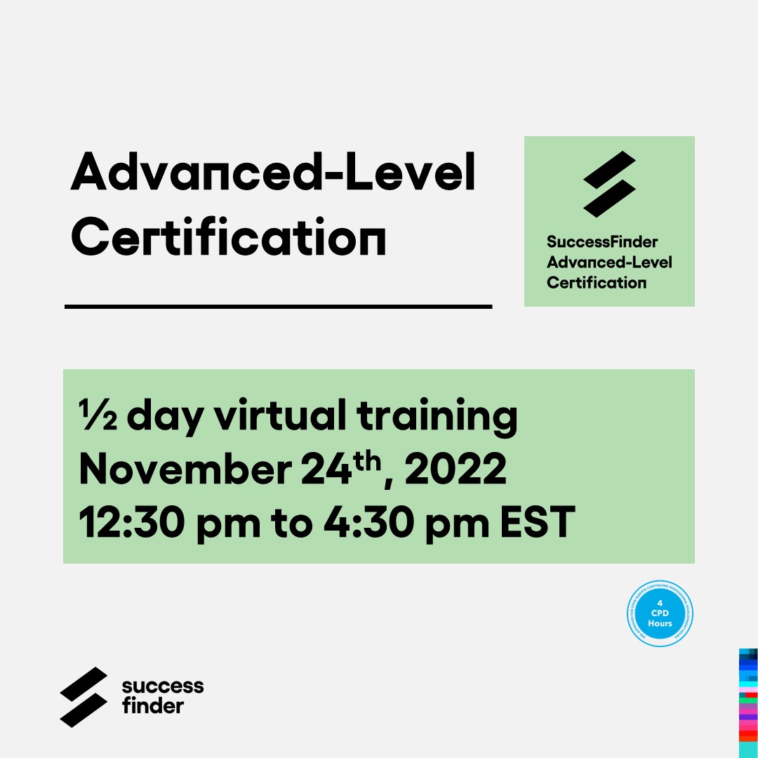 🚨Don’t miss out on the next half day Advanced-Level Certification virtual training.
💲 $400
🛑Register by Nov 10

📧 Save your seat: certification@successfinder.com

#SuccessFinder #HR #HRTech #certificate #advancedlevelcertified