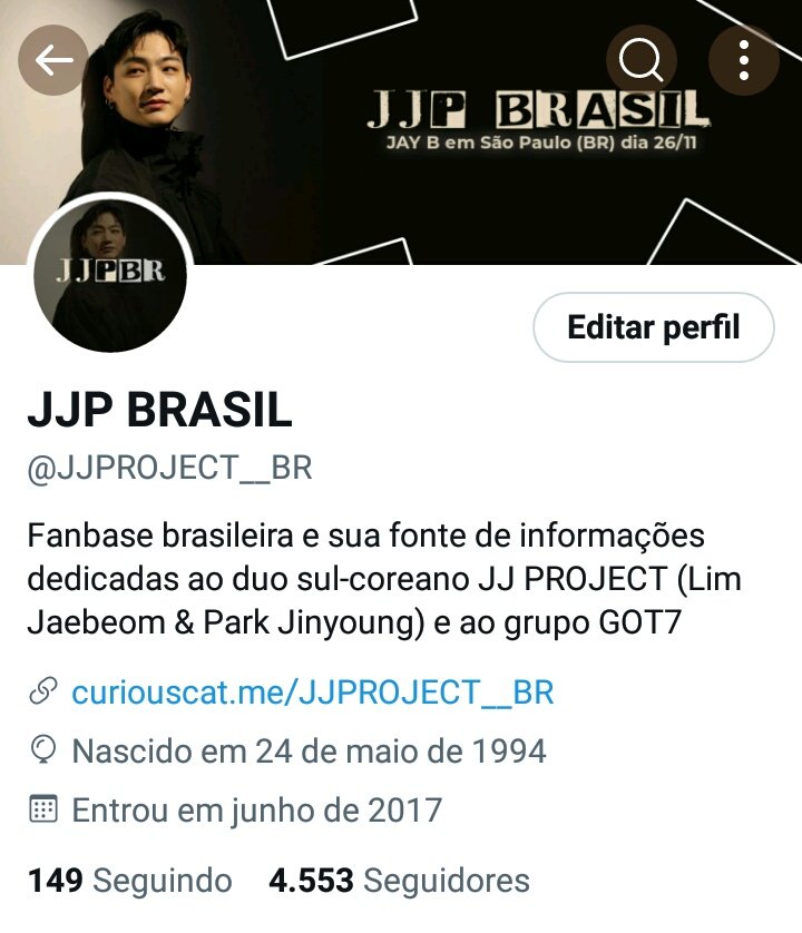 JJPROJECT__BR's tweet photo. Estamos de carinha nova em comemoração a vinda de Jay B ao Brasil. Feito por @motivedesing. https://t.co/CkoZsJotyZ