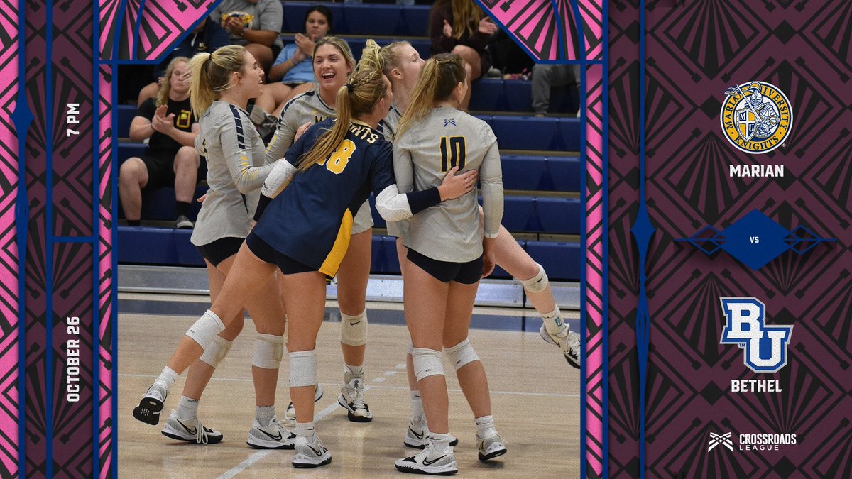 Tomorrow is the first of three HUGE Marian Volleyball matches this week in the PE Center, as Marian is trying get back into first place in the conference! Tomorrow’s theme is a pink out, and the team will be giving out gift cards and shirts to some of our top fans! Get there!!
