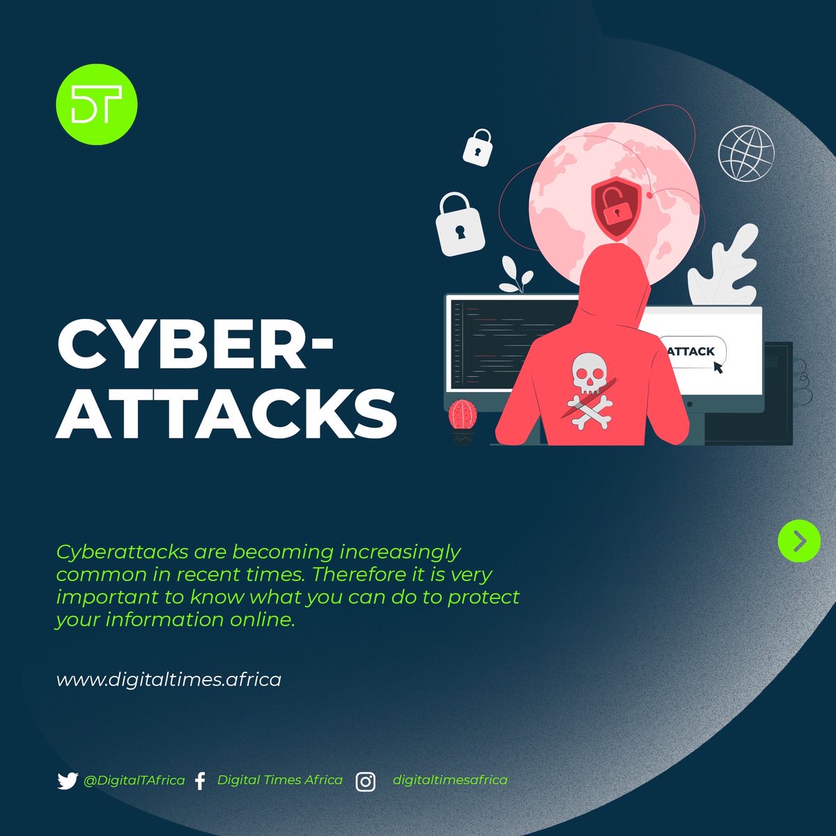 DigitalTAfrica's tweet image. In light of the month-long celebration of cybersecurity awareness, here are some suggestions for staying safe online in an era of increasing cyberattacks.