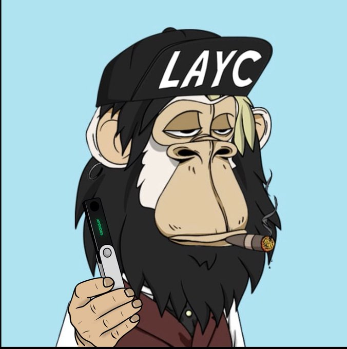 VernBoon17's tweet photo. Do yourself a favor and get an @Ledger! 
Oh, and of course, check out @LAYCHATGANG. Diamond hand community, awesome roadmap, amazing things happening in the background…you don’t want to miss this rocket ship! @LazyApeYC #LAYC #LACYHats #ProudtoDeath #NFTs #NFTCommunity https://t.co/AwcYDKYxZZ
