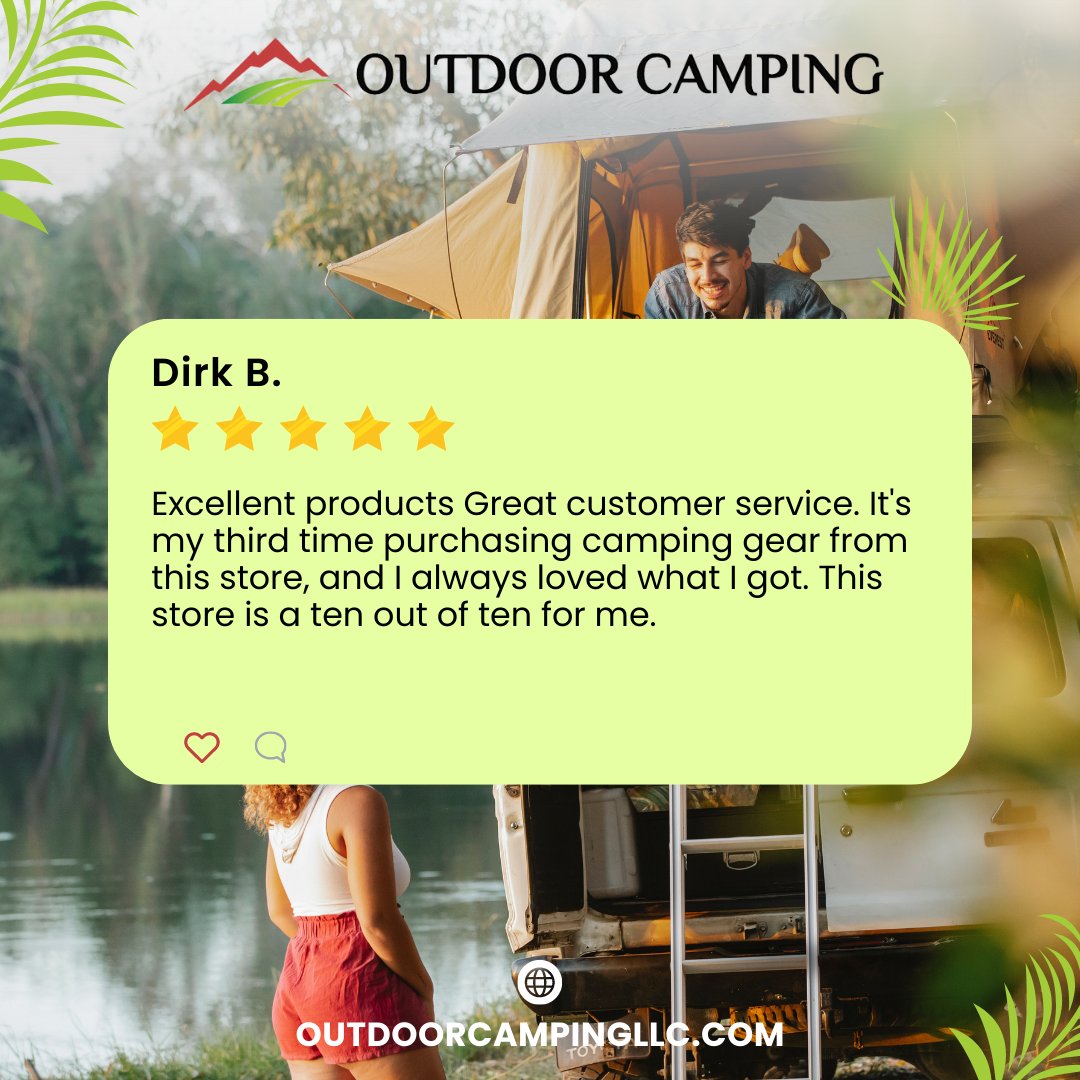 LlcCamping's tweet photo. I appreciate you taking time writing this review, Dirk. Thank you! 😊

🛒Visit: https://t.co/sRgD15lQxK

#happycustomer #customerfeedback #customerappreciation #customersatisfaction #outdoor #campinglife #campingtrip #outdoors #backpacking #tent #nature #travel #hiking https://t.co/33duvoalu1