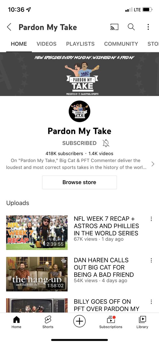Sean35Morris's tweet photo. @BarstoolBigCat 35 is due https://t.co/uNjHgjQ0Ok