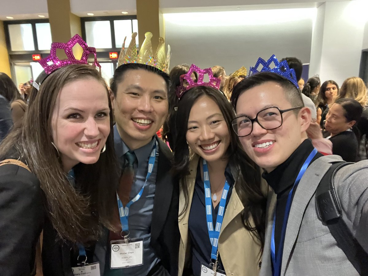 Thanks @AmCollegeGastro for the chance to learn the latest clinical research and practice - but also to see my favorite people! @AmyOxentenkoMD and I have been taking this picture at #ACG every year since 2014! And of course I had to include the crowns from @ALOliphant!