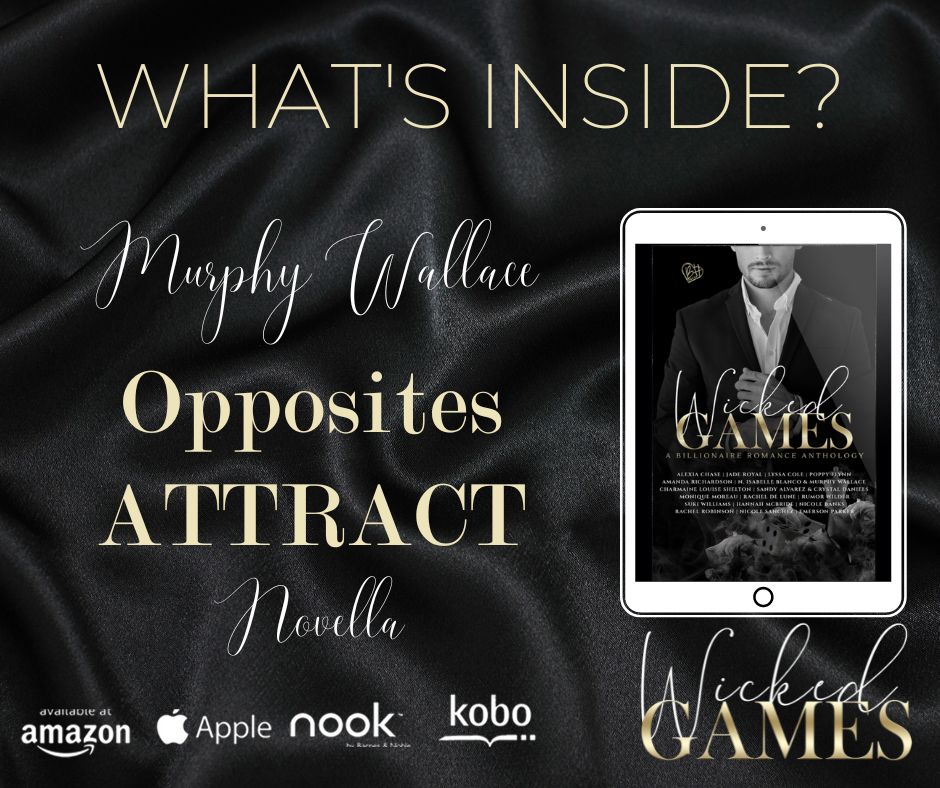 R E A D E R  A L E R T
Murphy Wallace brings an OPPOSITES ATTRACT novella. What will they uncover? Find out in Wicked Games. books2read.com/u/mlLAQY

#CharmaineLouiseNewYork #WickedGamesBillionaires #murphywallace #nook #ibooks #kindle #amazon #preorder #billionaireromance
