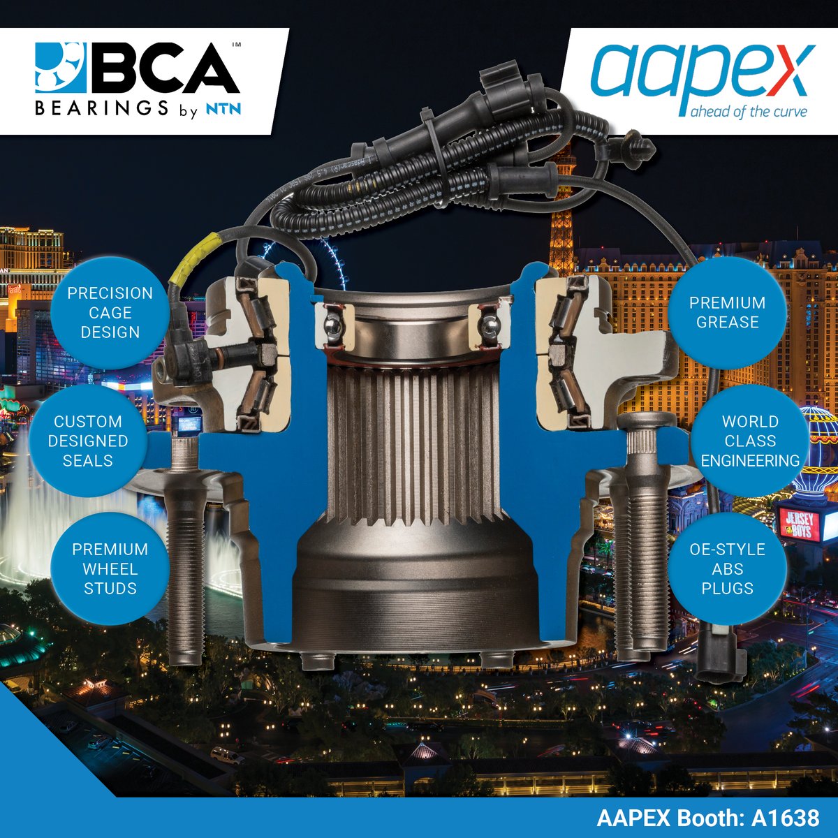 BCAHUB's tweet photo. One week to #AAPEX22! The BCA Bearings team is ready to go. We will be in #AAPEX booth A1638 all week talking OE-Quality Wheel Hubs, Bearings and Seals, and we hope you can stop and see us! #OEQuality #WheelHubs #Bearings #Seals #AAPEX https://t.co/QwRvJRbXGd