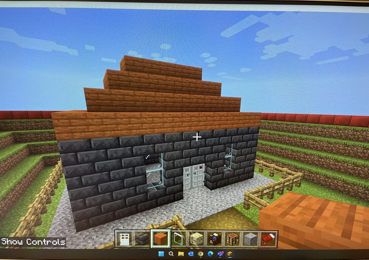 t_ward18's tweet photo. Learning with @EduTechND about @PlayCraftLearn. Check out the house I built. Thanks Charity and Jason for being great facilitators! #edutechnd #MicrosoftEDU https://t.co/1Zrnk0gGjT