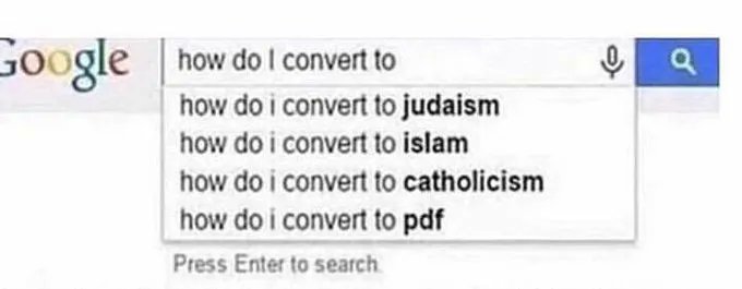 PDF Is now the 4th largest religion.