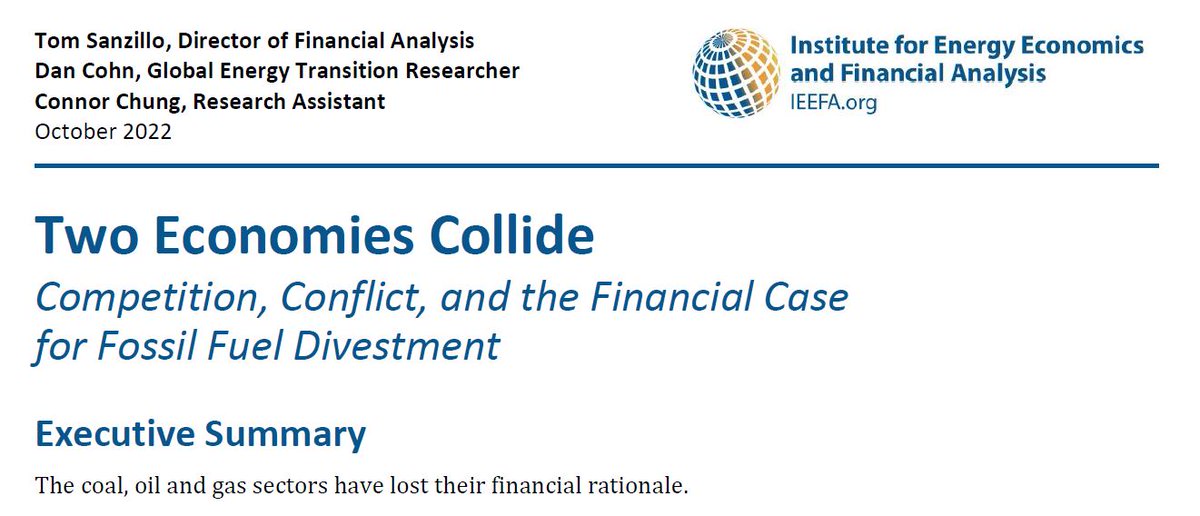 andytuit's tweet photo. #SriDOCS hit 3β£8β£7β£π
latest update π
'Two Economies Collide. Competition, Conflict, and the Financial Case for #FossilFuel #Divestment'
By @ieefa_institute
https://t.co/hlKOYzTDXo
@IEEFA_Europe @IEEFA_AsiaPac https://t.co/OPfsgJ19KS