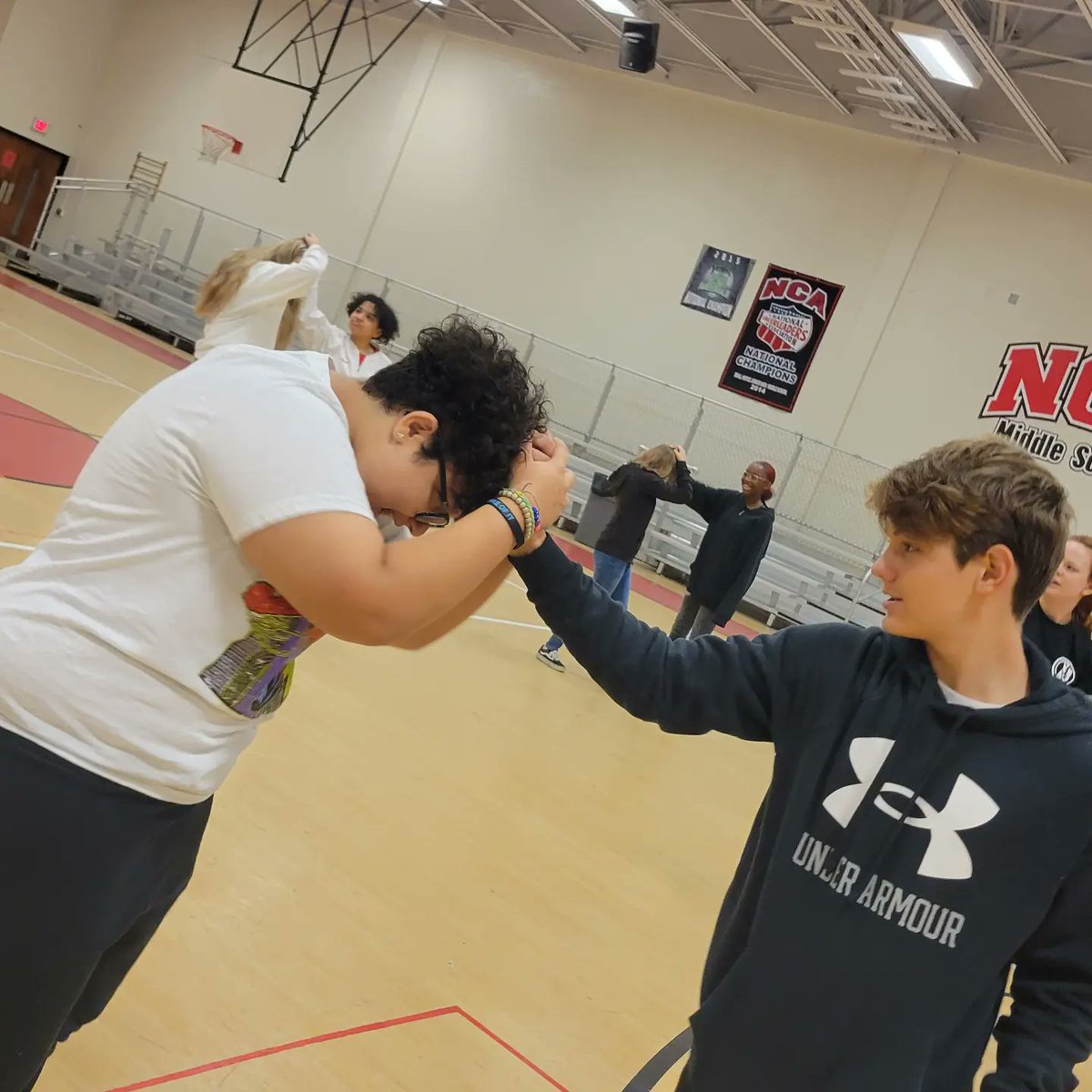 Don't be alarmed..we are trained professionals choreographing our stage combat..
#jcpsart
#wearejcps