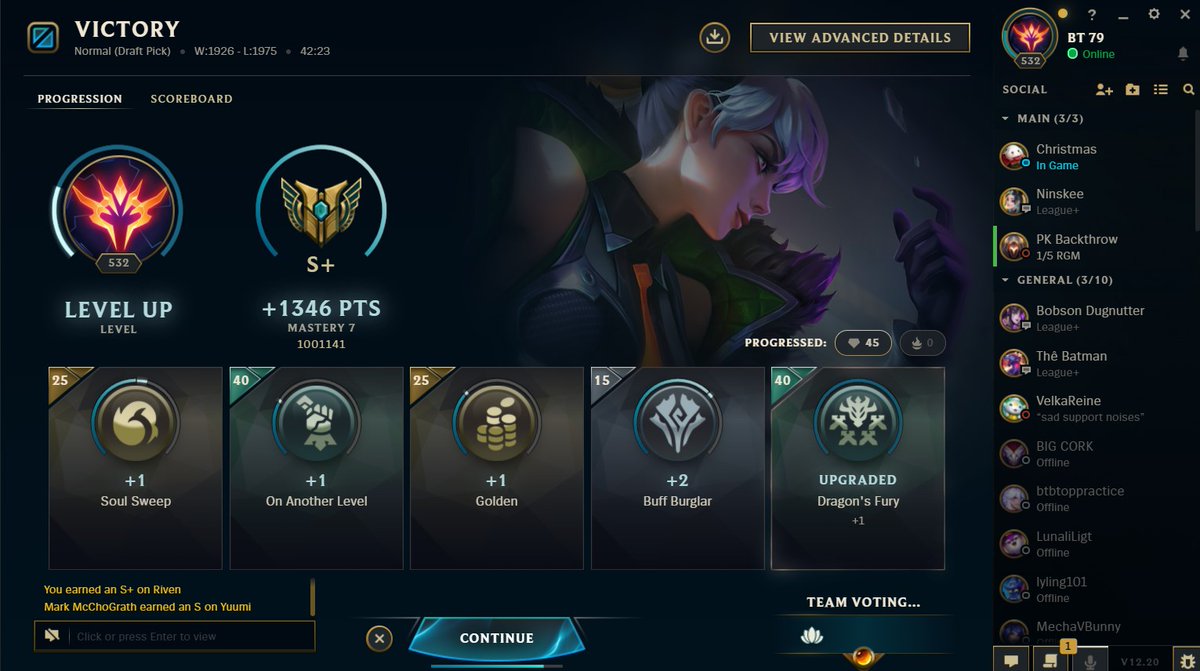 BeeTea79's tweet photo. 6 years of being a Riven main and I finally did it! 1 million masteries baby!

#Riven #LeagueOfLegends #ArtofLegends https://t.co/NBFnAsvJn9