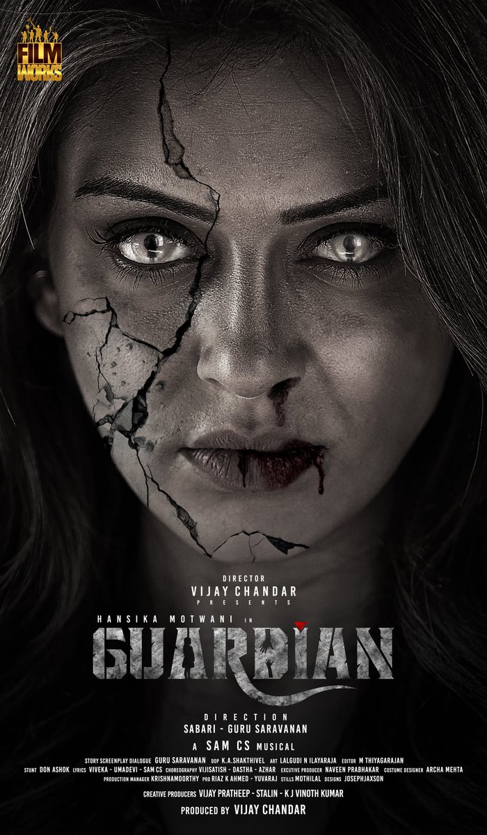 TheAuteur_Media's tweet photo. Creepy First Look of #Guardian is here! Starring @ihansika. 1st project of @vijayfilmaker 's @FilmWorksOffl
#GuardianFirstLook
@SamCSmusic @gurusaravanan @sabari_gireesn @shakthi_dop @artilayaraja @thiyaguedit @ActorSriman @Gopaljames1 @sureshmenonnew @thangadurai123 https://t.co/OhSBSt57dk