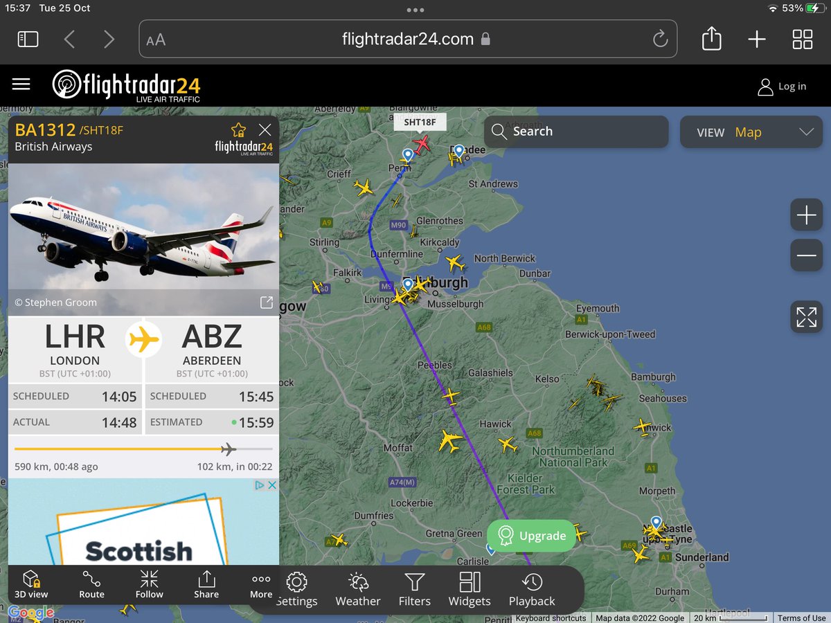 LoneMrWolf's tweet photo. ..and another @British_Airways flight. https://t.co/bBFSiO6CEU