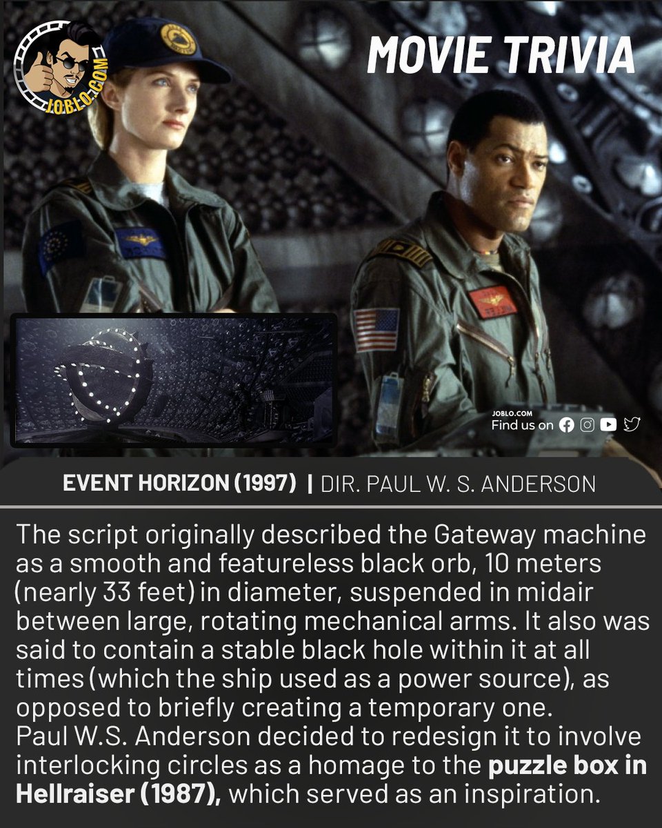 joblocom's tweet photo. Movie trivia! Event Horizon (1997) 🎥 #JoBloMovies https://t.co/KkF4DeAPbh