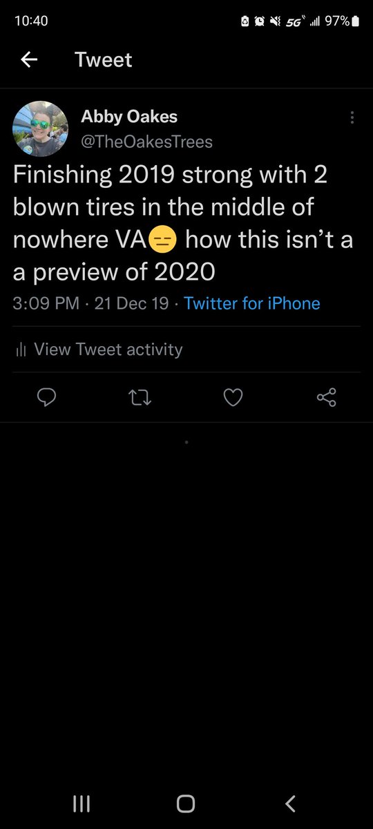 TheOakesTrees's tweet photo. Boy did this not age well.... https://t.co/4fWlxRN95A