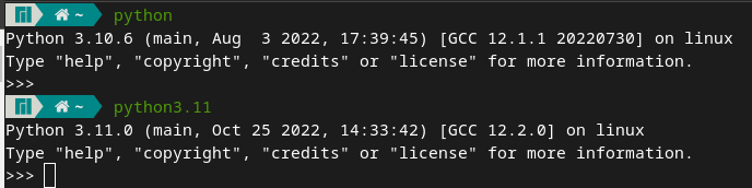 Jimena_y_yo's tweet image. Done✅ y coexistiendo de momento.
Nada como los repositorios de aur 😊
Los de Mac con brew aún tienen que esperar unos días cc @aorcajo 🤪
#python311