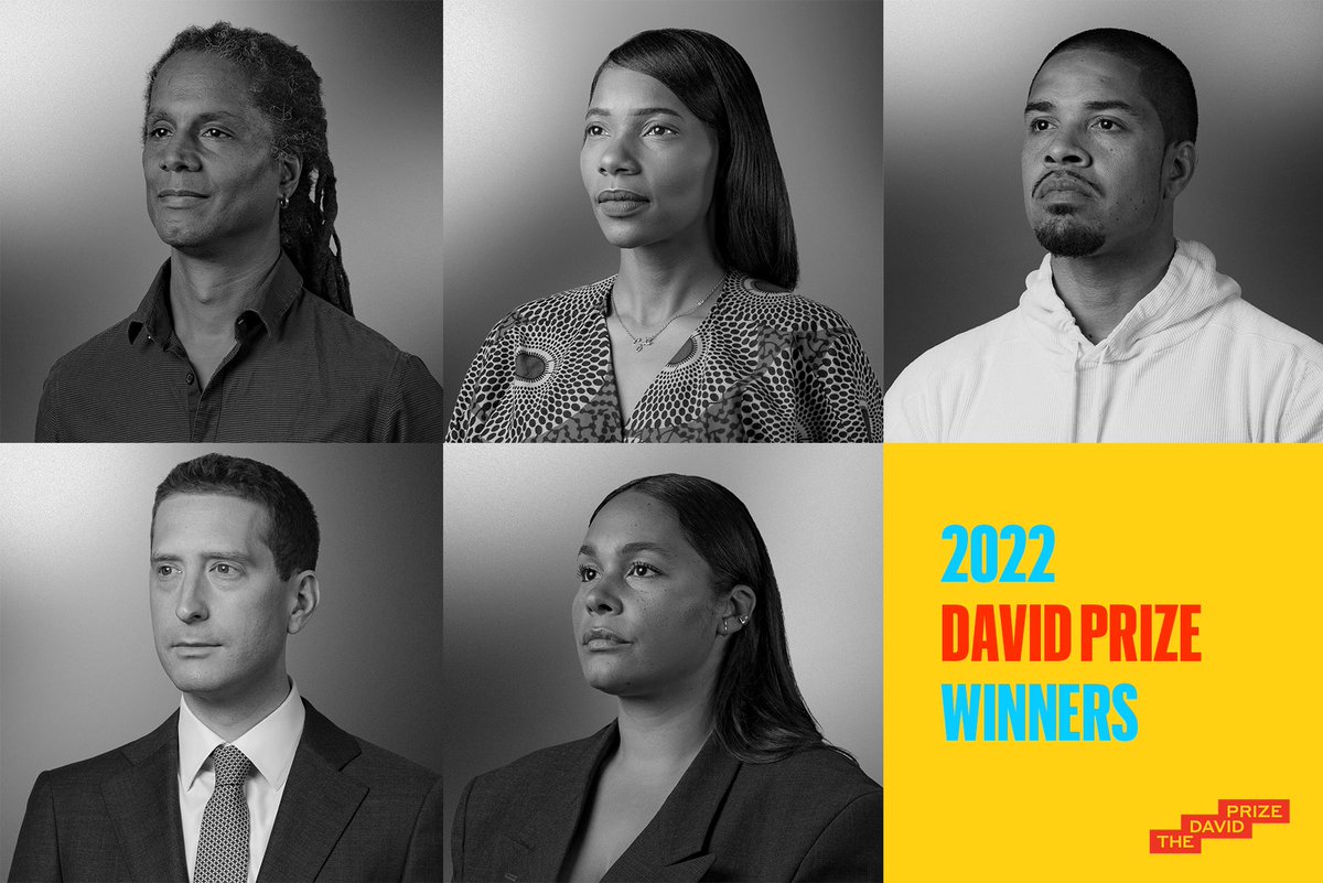 DavidPrizeNYC's tweet photo. 🥳 Meet the 2022 Winners!

⚡️Mark Winston Griffith, Founder of @BklynDeep 
⚡️Dianna Rose, Founder of The Sovereign Markets &amp; Essential Kitchen Co.
⚡️Jason Gibson, Founder of @hoodcodenyc
⚡️David Shalleck-Klein, Founder of @FamJusLawCenter
⚡️Geneva White,  Founder of @sownyc https://t.co/xfepYVPXtm